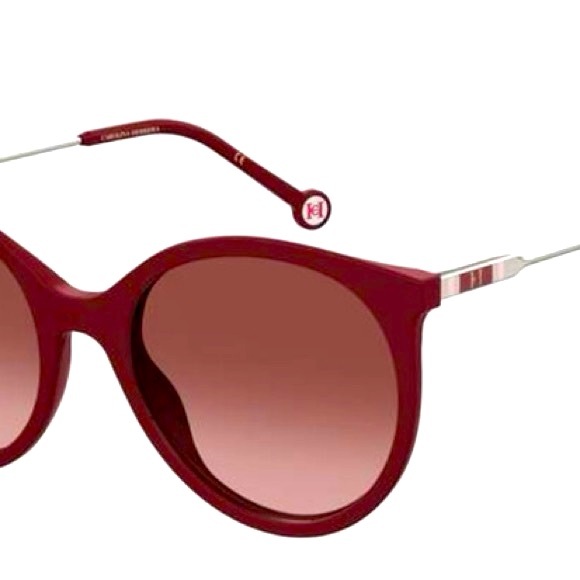 Carolina Herrera Sunglasses Round Red NWOT - Picture 4 of 5